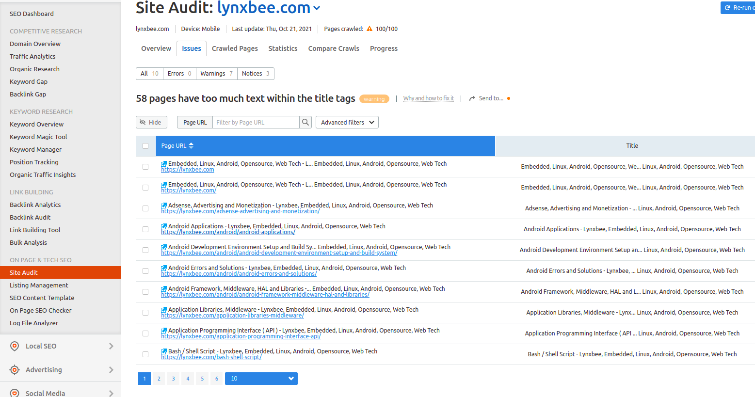Site Audit